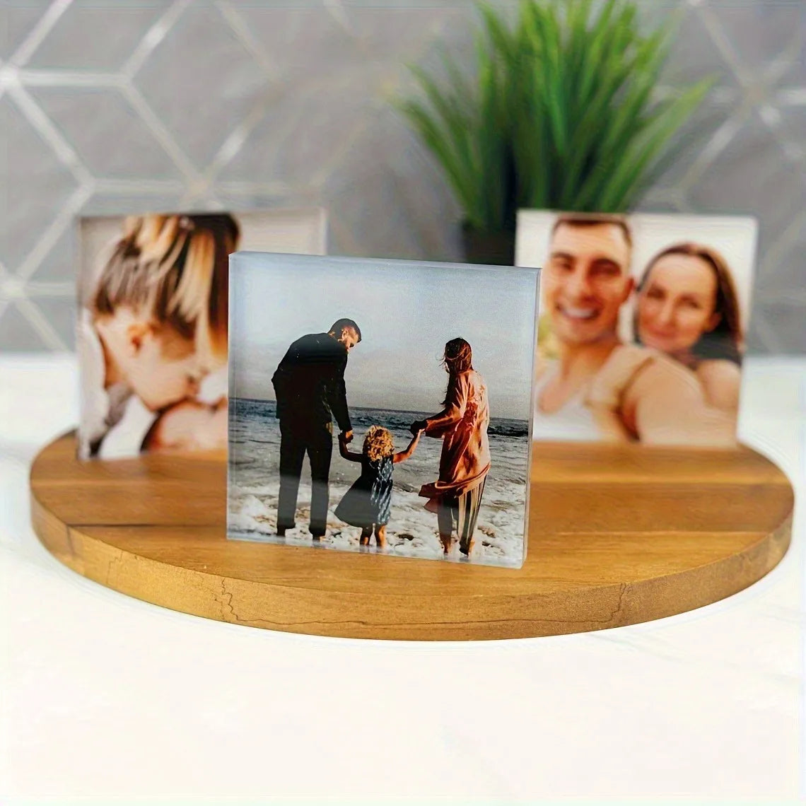 Custom Acrylic Photo Plaque – Personalised Desktop Photo Frame Father's Day Gift