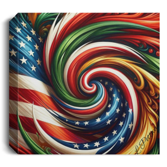 African American Flag |  Deluxe Square Canvas