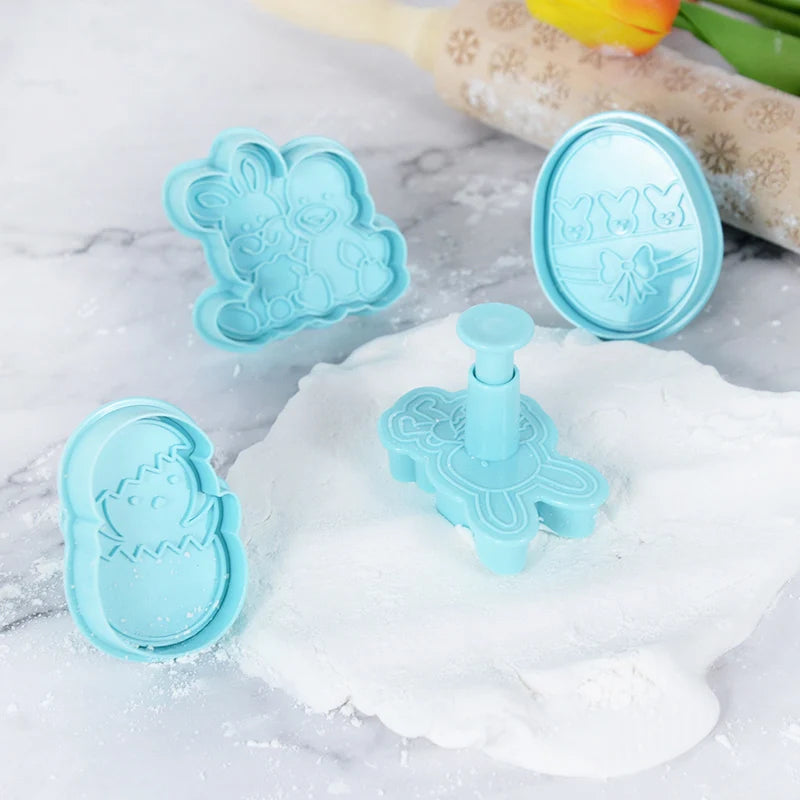 Easter Cookie Cutter Set - Bunny, Egg & Chick Molds for Spring Baking