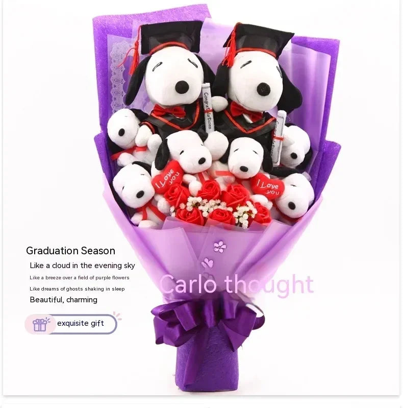Plush Puppies Bouquet Gift - Graduation, Birthday & Mother's Day