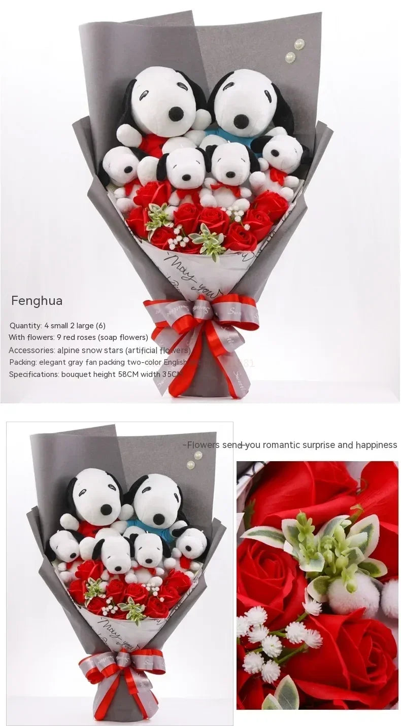 Plush Puppies Bouquet Gift - Graduation, Birthday & Mother's Day