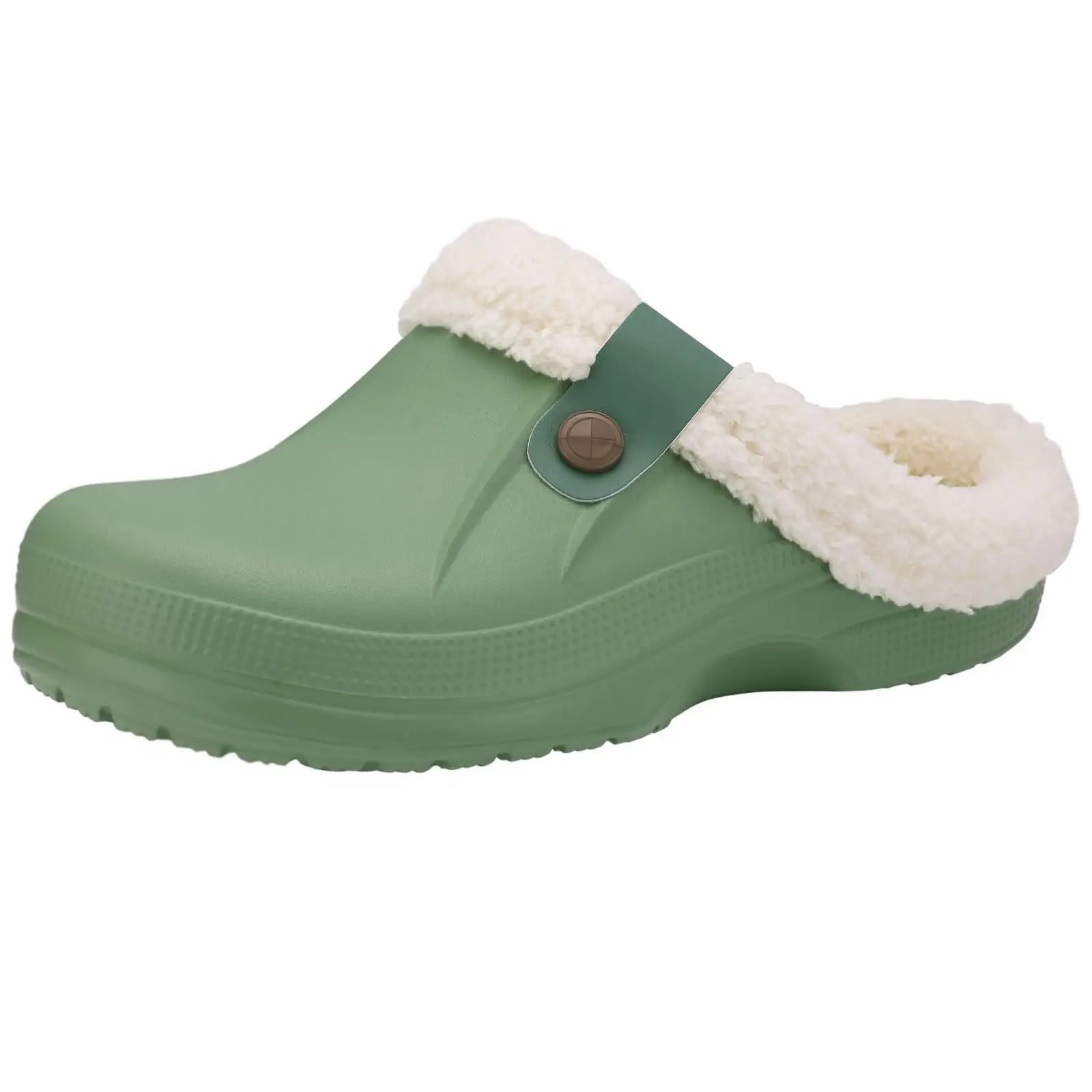 Men's Waterproof Fur Slippers – Warm Non-Slip Winter Shoes