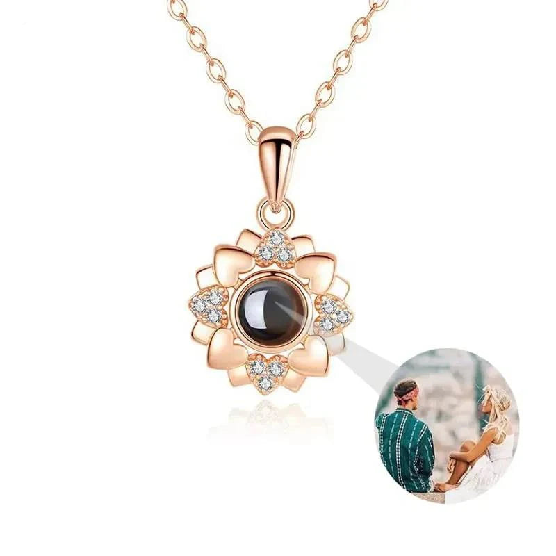 Custom Photo Necklace Gift - Personalized Projection Pendant