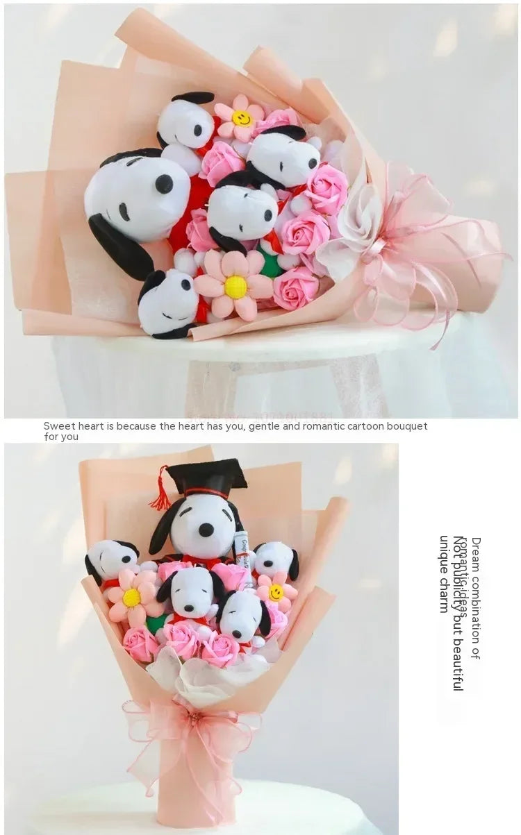 Plush Puppies Bouquet Gift - Graduation, Birthday & Mother's Day
