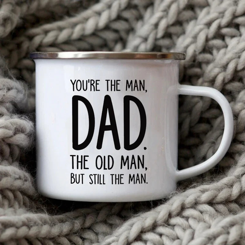 Dad Nutritional Facts Enamel 12oz/400ml Coffee Mug – Father's Day Gift
