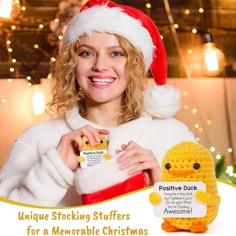 Graduation Duck Plush Gift - Inspirational Crochet Doll with Cap