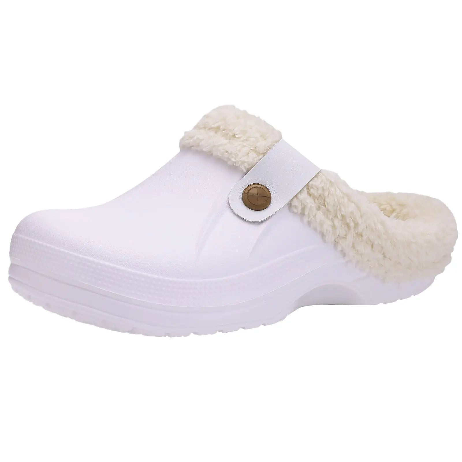 Men's Waterproof Fur Slippers – Warm Non-Slip Winter Shoes