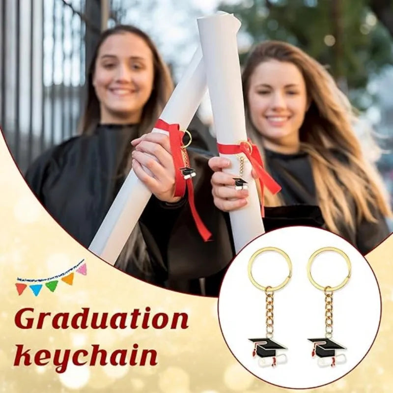 Graduation Cap Keychains - Happy Graduation Gifts (20 Pack)