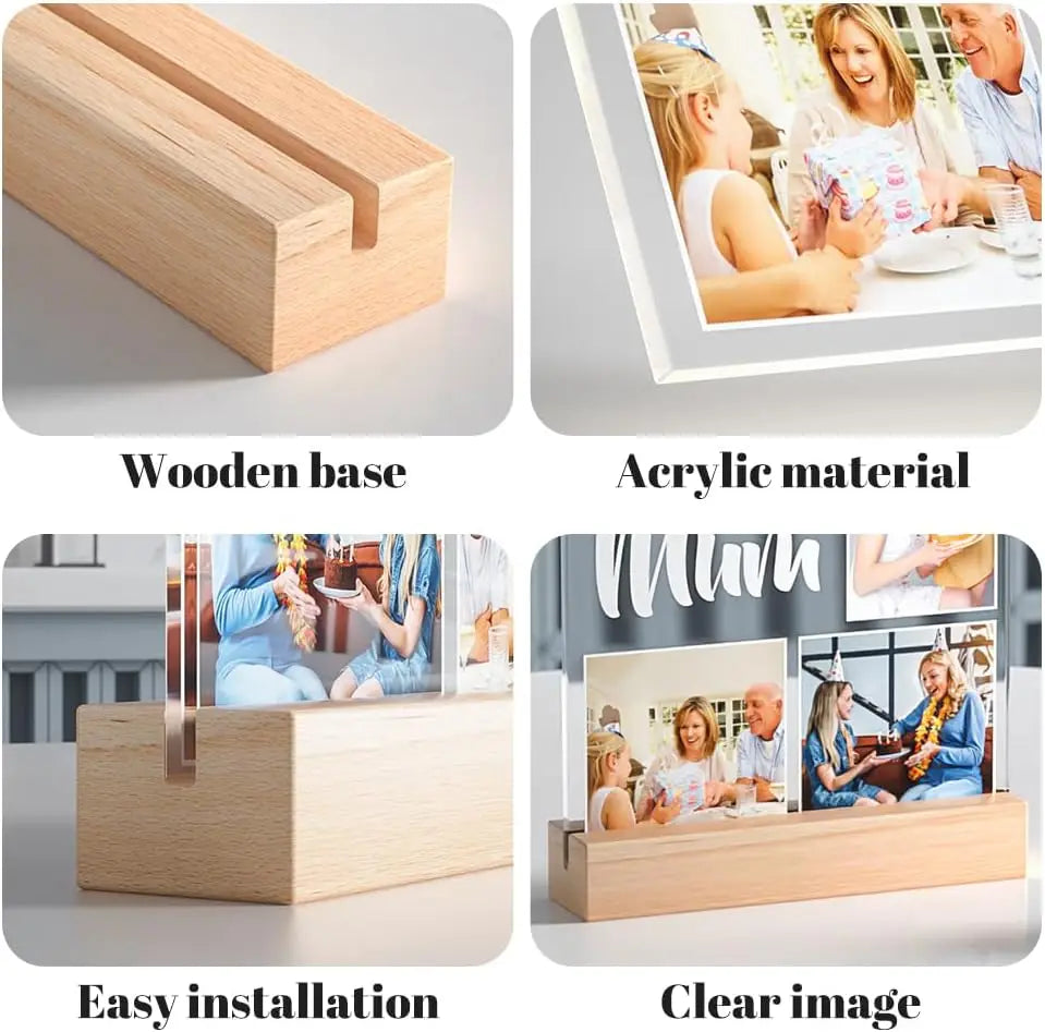 Custom Valentine's Day Gifts Song Plaque Personalized Lamp With Photo Custom couple Romantic Birthday Gift Acrylic Frame