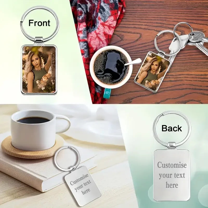 Personalised Photo Keychain - Custom Printed Keychain, the Perfect Gift for Festive Occasions