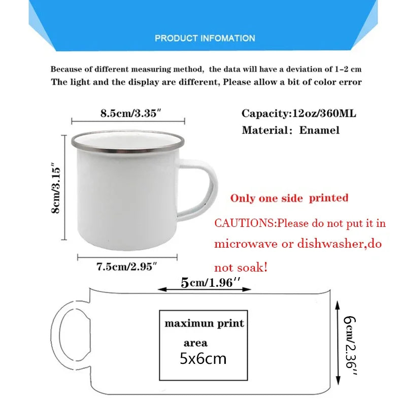 Dad Nutritional Facts Enamel 12oz/400ml Coffee Mug – Father's Day Gift