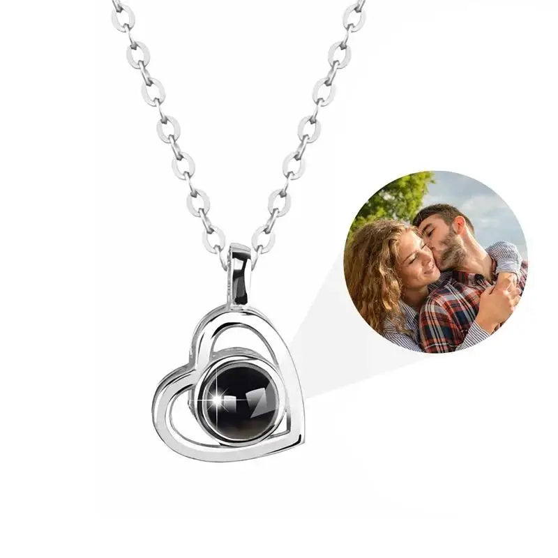 Custom Photo Necklace Gift - Personalized Projection Pendant