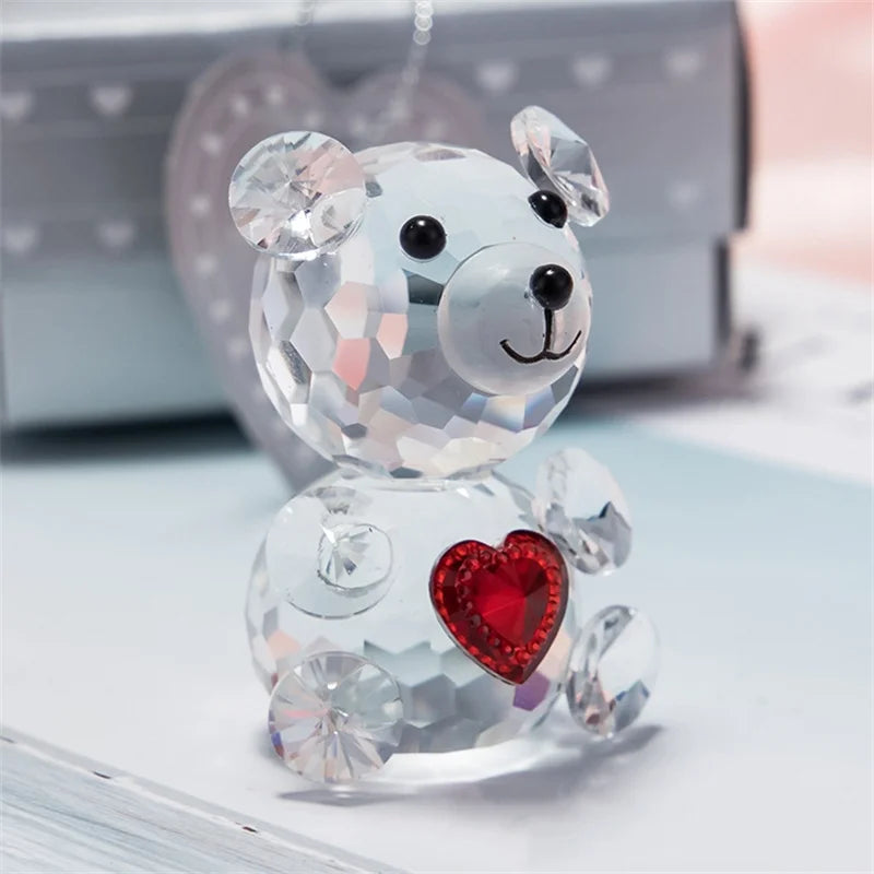 Crystal Bear Figurine Gift - Wedding Favors & Valentine's Day