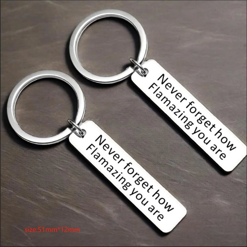 Personalized Keychain - Custom Engraved Name Initials
