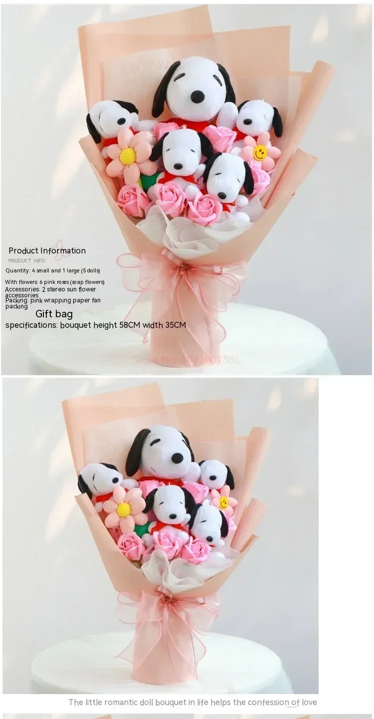 Plush Puppies Bouquet Gift - Graduation, Birthday & Mother's Day