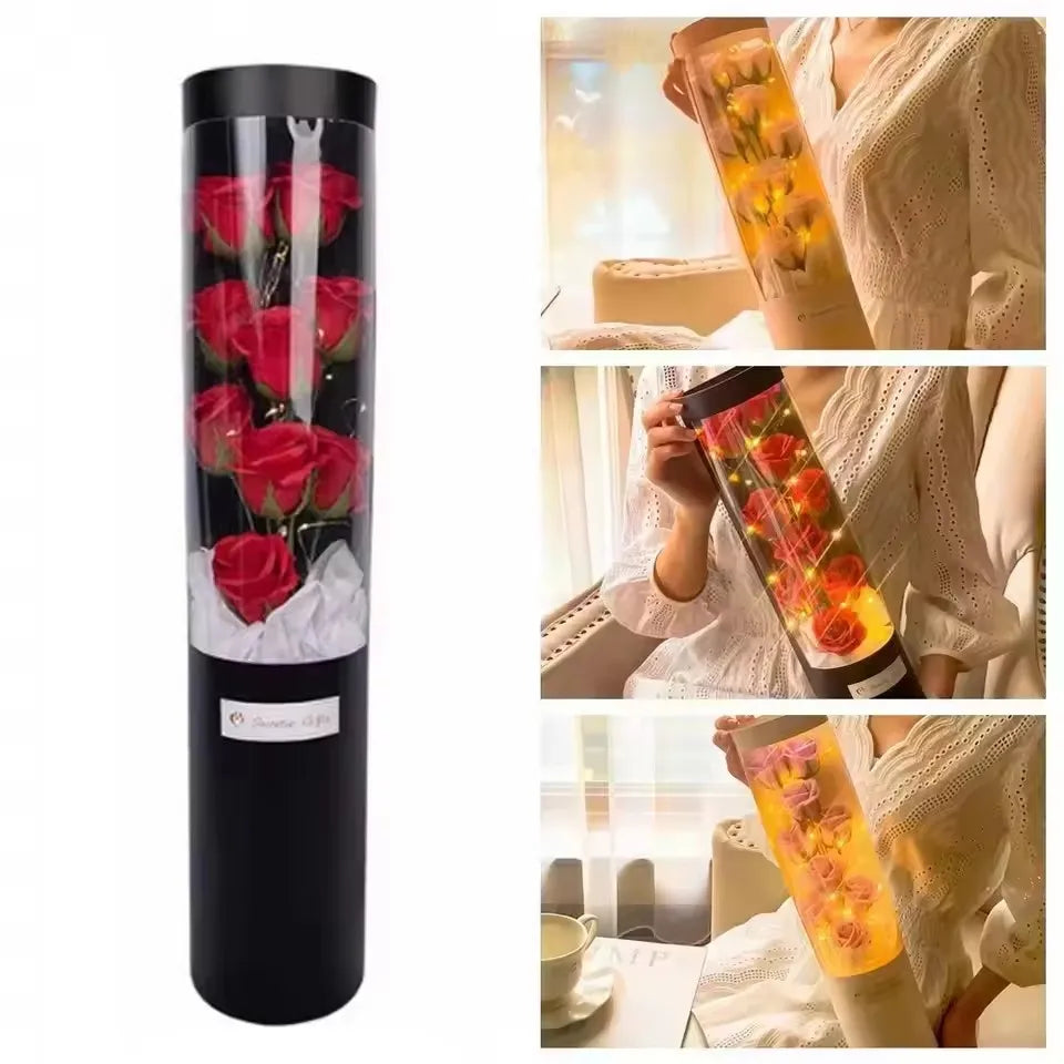 Charming Rose Bouquet Soap Flower Gift Box Perfect Gift for Valentine's Day Wedding & Engagement Unique Home Decor Accents