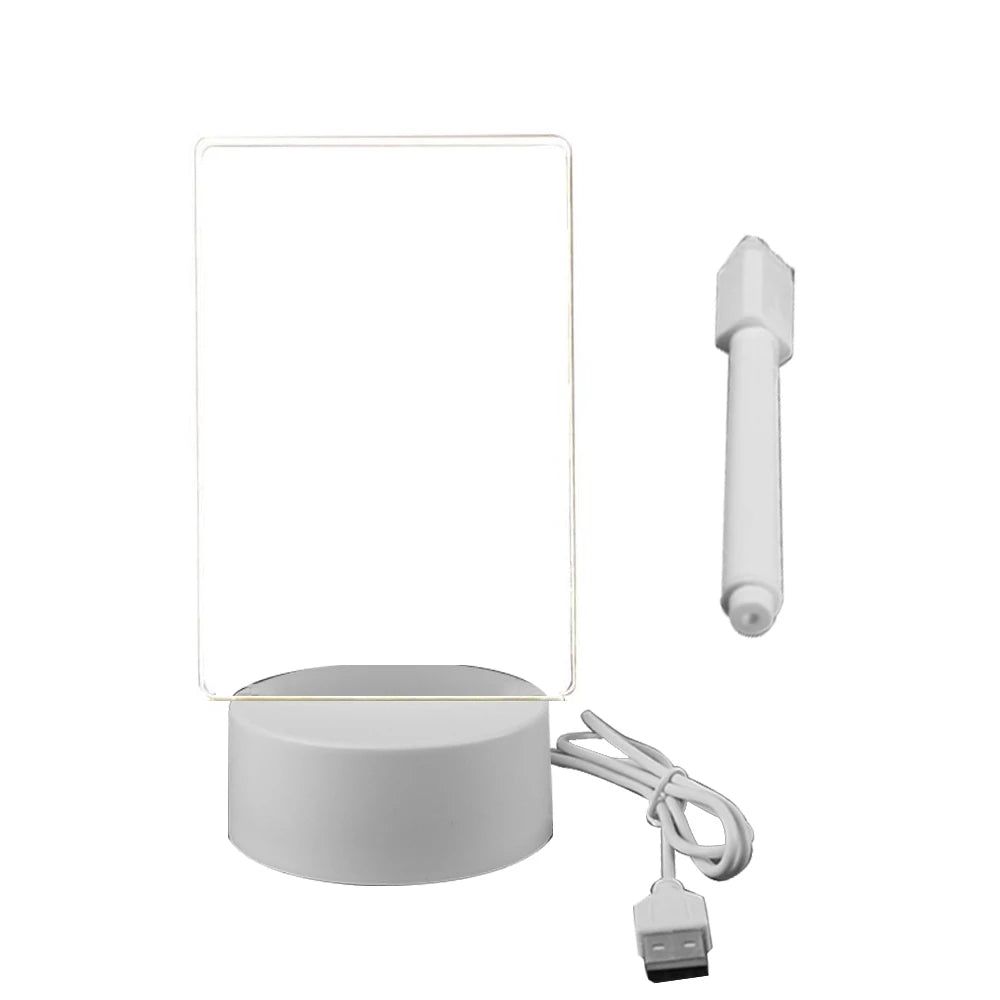 LED Message Board Night Light - USB Erasable Acrylic Desk Lamp Mothers Day Birthday