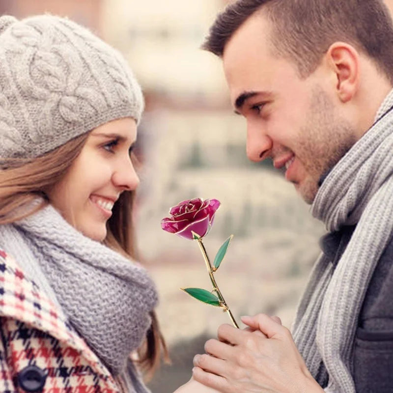 24K Gold Plated Rose - Eternal Valentine's Day Anniversary Gift