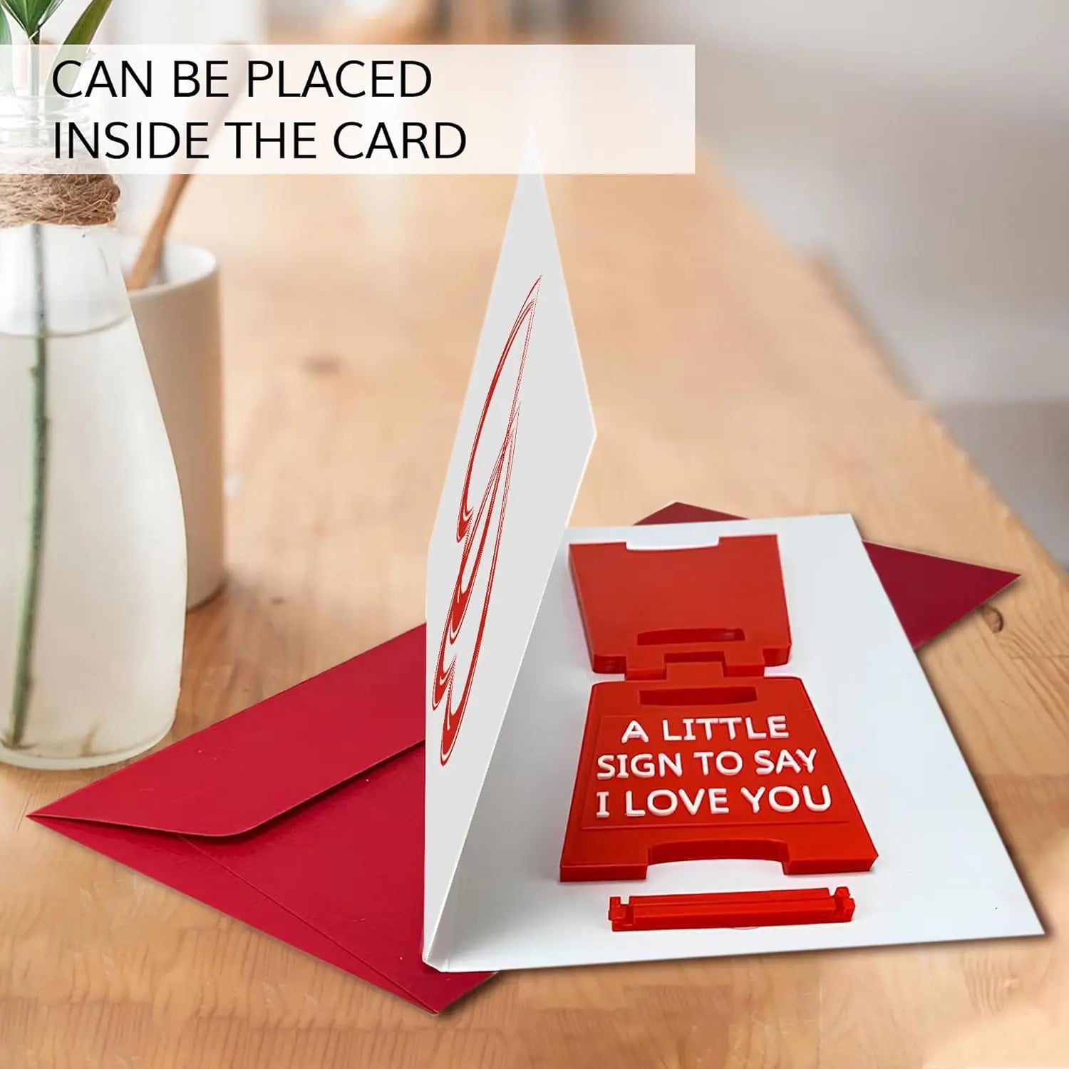 I Love You Sign with Envelope - Romantic Valentine's Day Gift