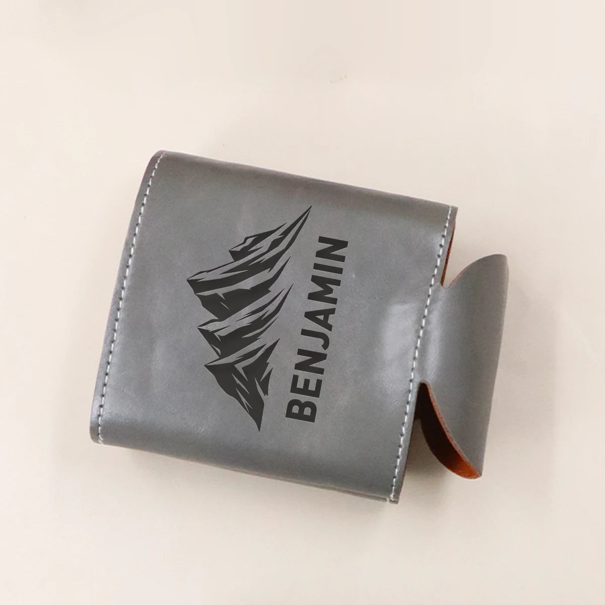 Personalized Leather Can Koozie – Custom Engraved Stubby Holder