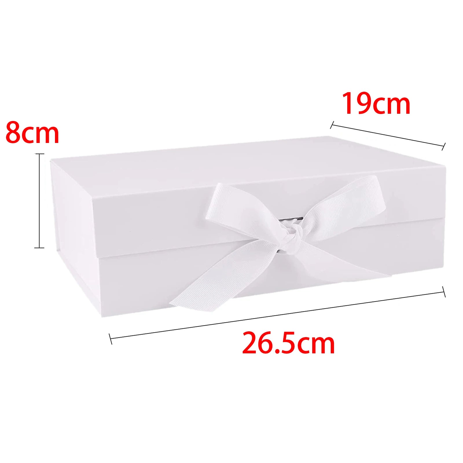 Gift Box with Ribbon - Large Reusable Box for Weddings & Special Occasions