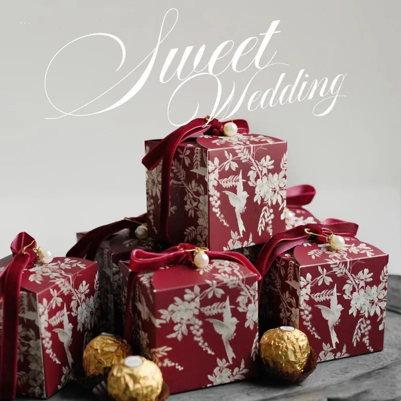 50 pcs New Sales Wedding Paper Boxes  Jewelry Perfume Box Birthday Anniversary Celebration Party Gifts