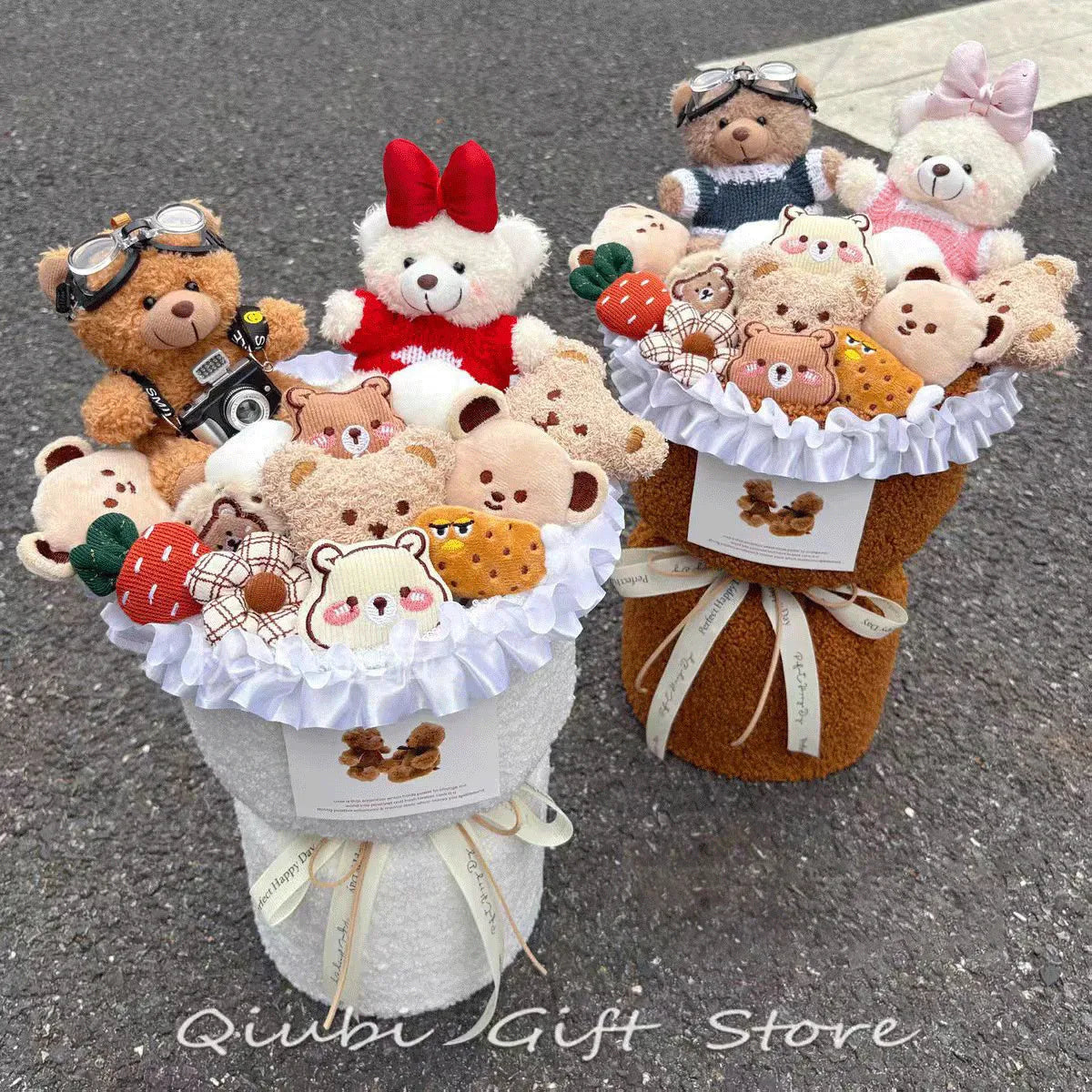 Birthday Gifts for Girlfriend - Cute Doll Bouquet Flowers, Lovely Surprise Present Idea for Her Special Day Valentine's Day