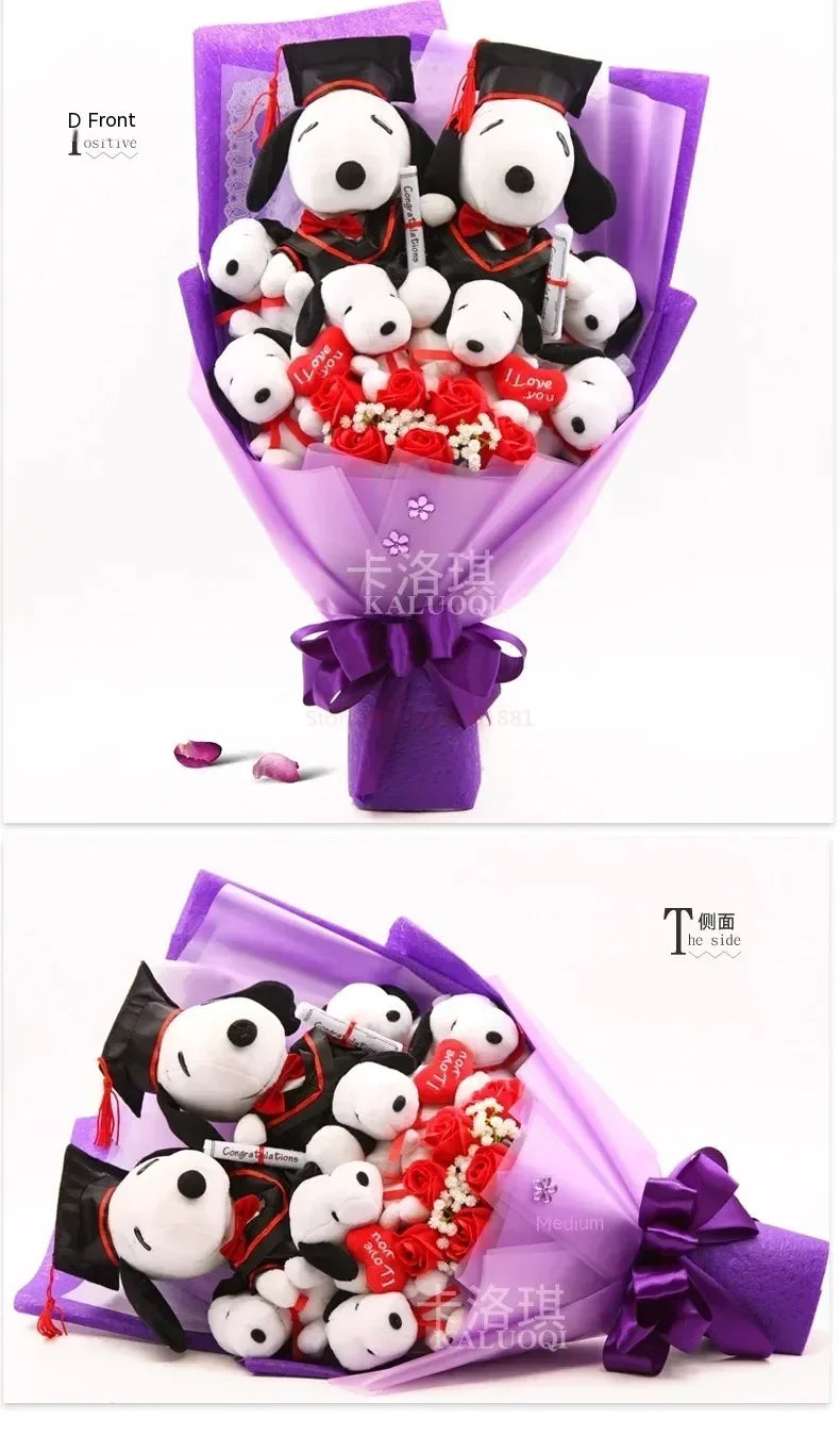 Plush Puppies Bouquet Gift - Graduation, Birthday & Mother's Day