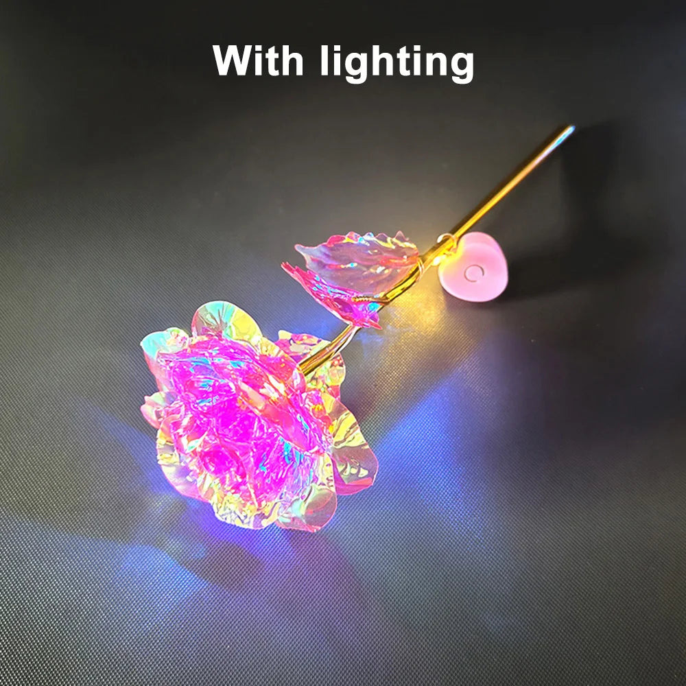 Gold Rose LED Light Gift for Valentine's Mother's Day