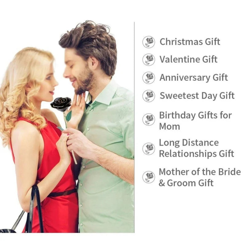 24K Gold Plated Rose - Eternal Valentine's Day Anniversary Gift