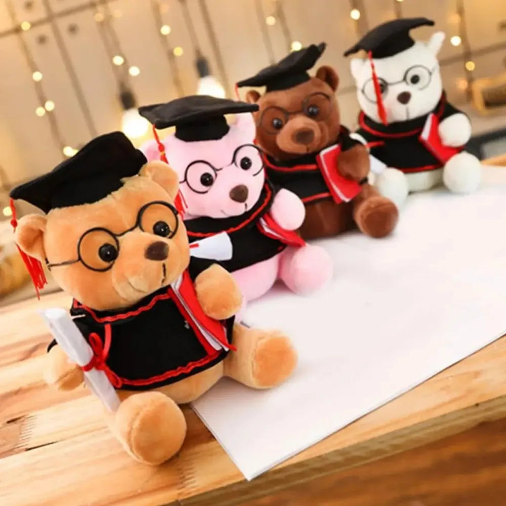 Graduation Gift - Doctor Bear Plush Toy with Glasses & Cap