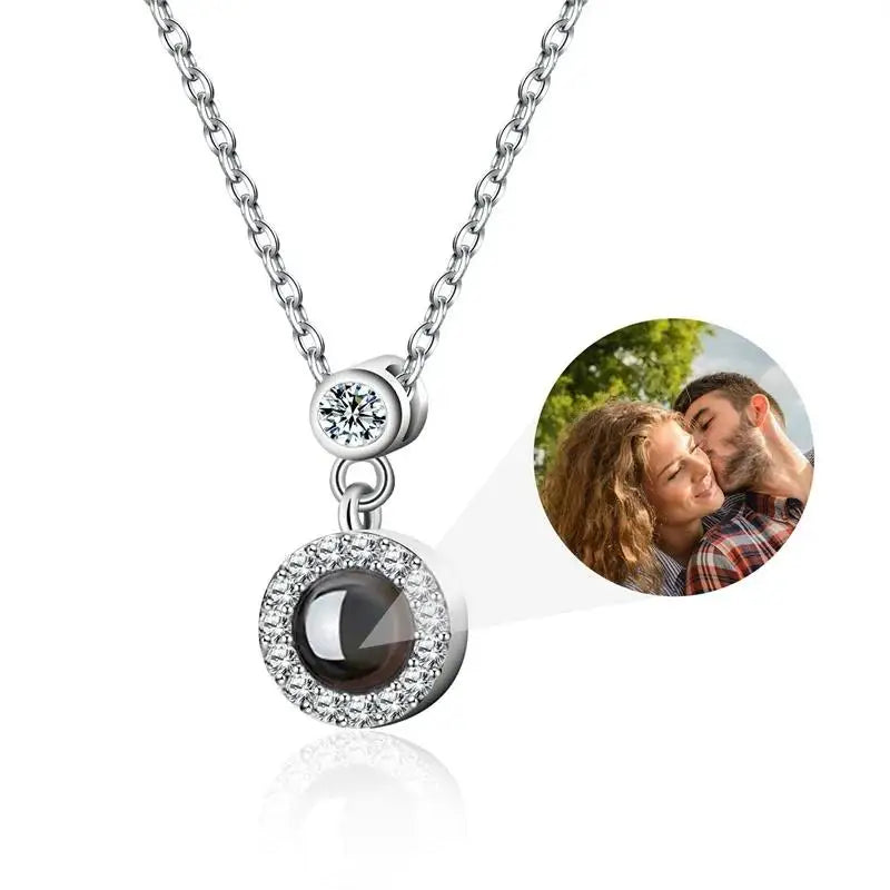 Custom Photo Necklace Gift - Personalized Projection Pendant