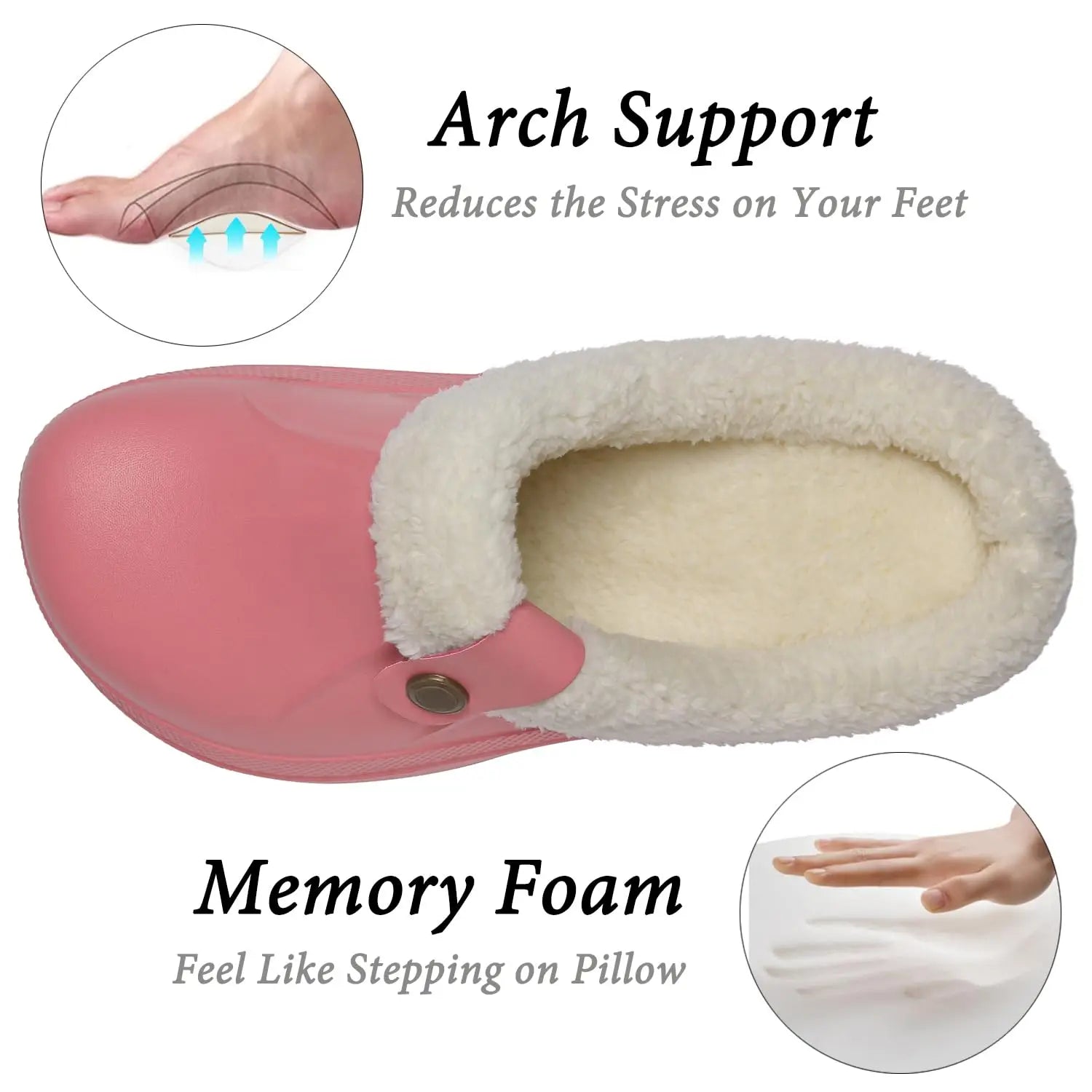 Men's Waterproof Fur Slippers – Warm Non-Slip Winter Shoes