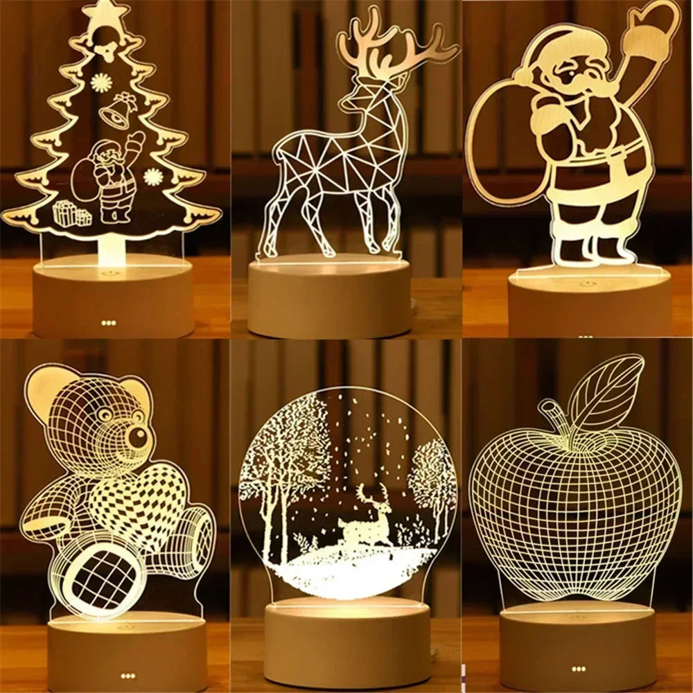 Wedding Birthday Gift Love 3D Acrylic Neon Sign USB Led Lamp Children's Night Lights Table Lamp Valentines Day Bedside Lamp