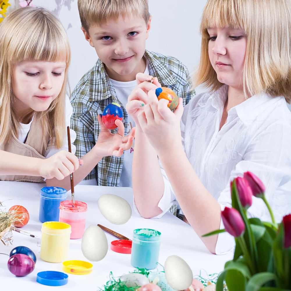 DIY Plastic Easter Eggs for Painting - White Craft Eggs for Kids Easter Activities