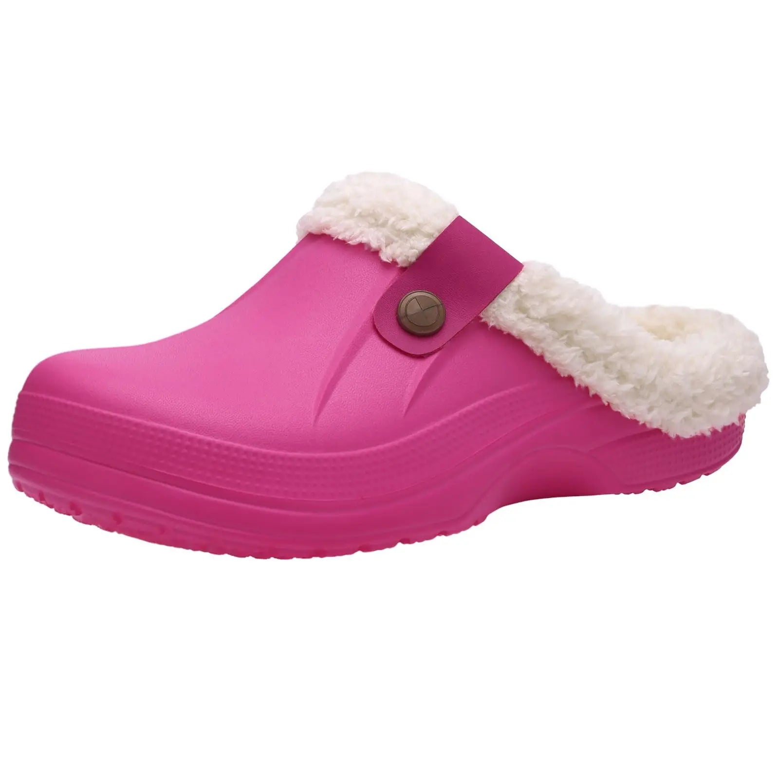 Men's Waterproof Fur Slippers – Warm Non-Slip Winter Shoes
