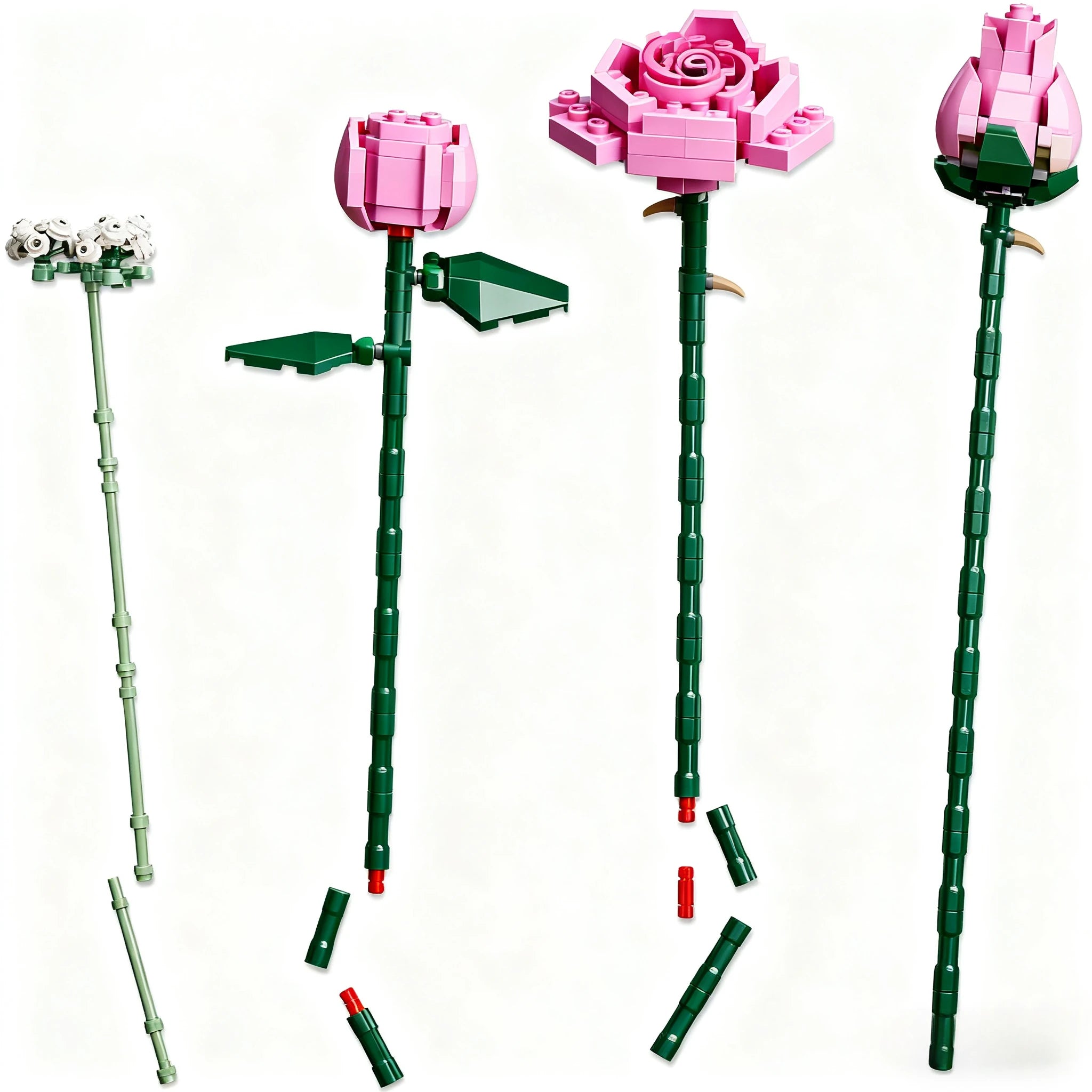 Building Block Rose Bouquet - Mother's Day & Christmas Gift Set