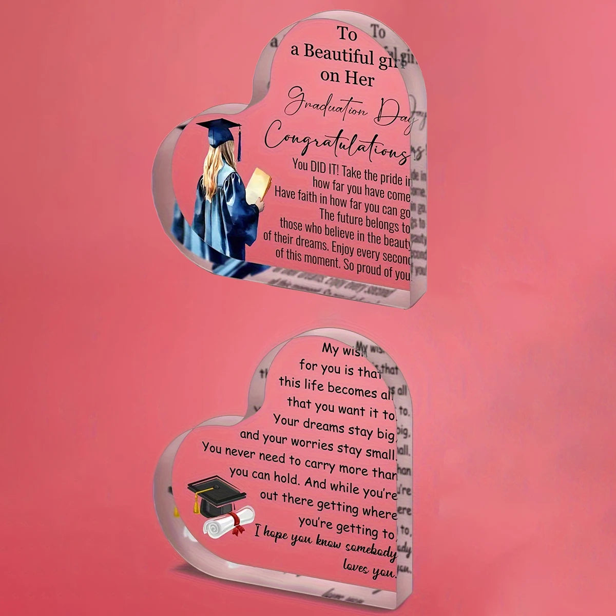 Inspirational Graduation Acrylic Keepsake - Motivational Gift for Graduates