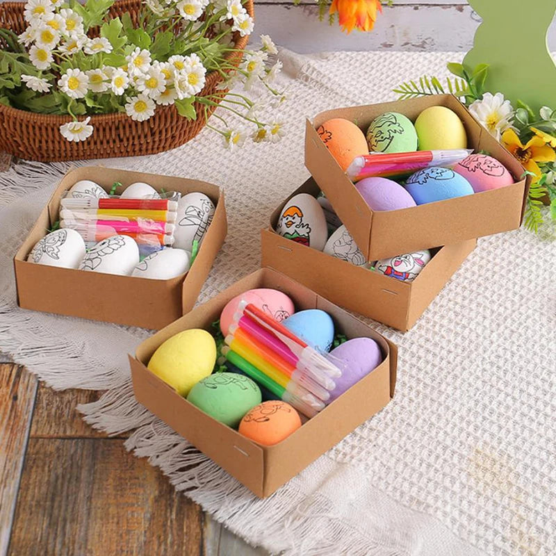 Easter DIY Hand-Painted Eggs Kit with Cartoon Design - Kids Easter Craft Gift
