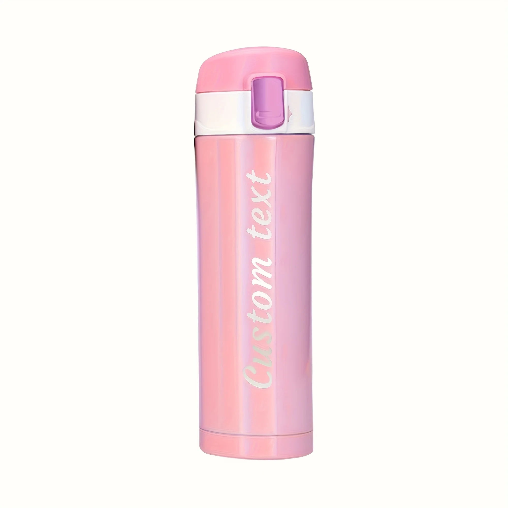 Personalized Laser Engraved Water Bottle – Insulated Stainless Steel 500ml with flip lockable lid