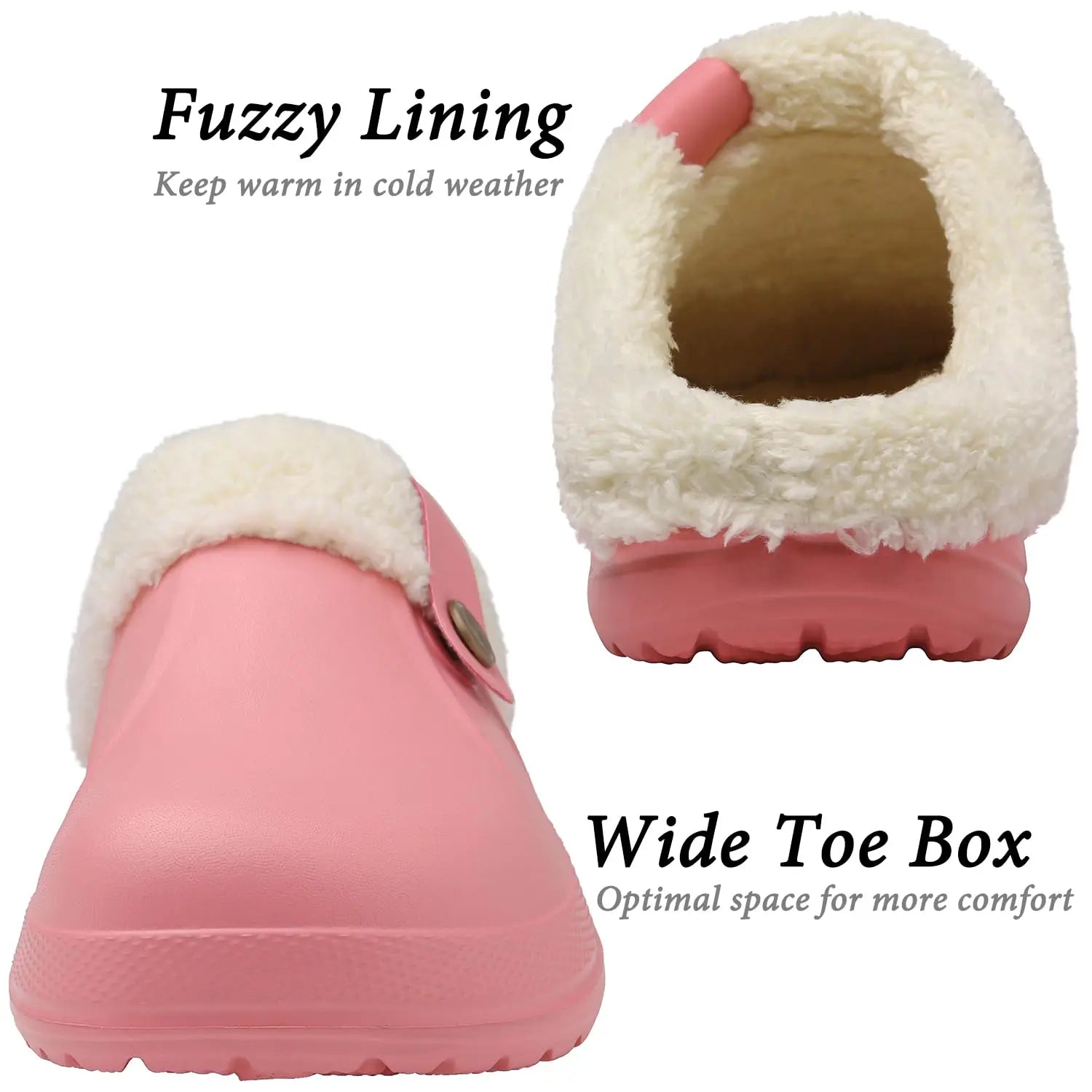Men's Waterproof Fur Slippers – Warm Non-Slip Winter Shoes