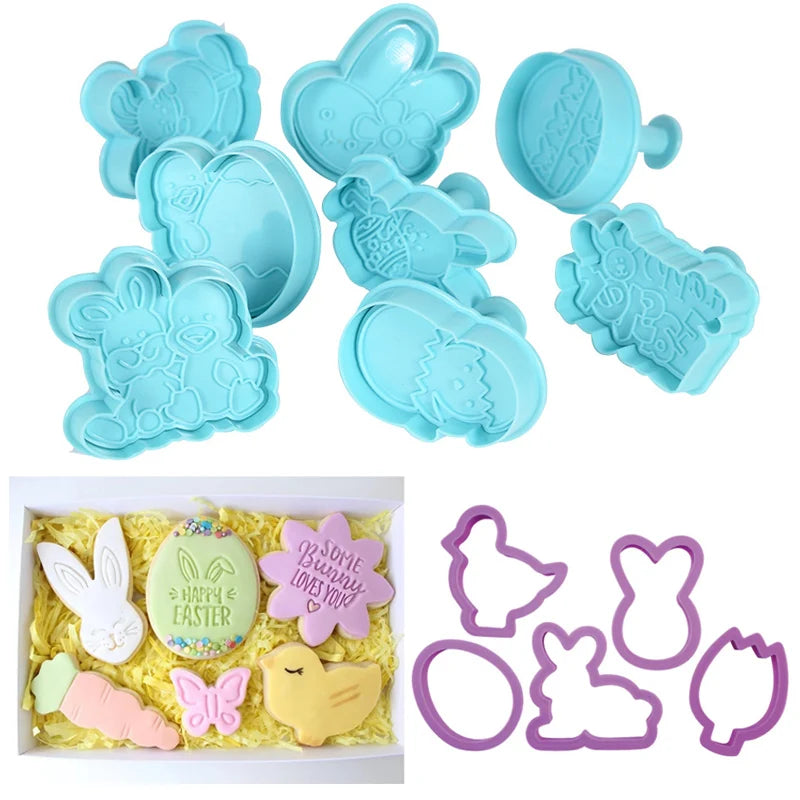 Easter Cookie Cutter Set - Bunny, Egg & Chick Molds for Spring Baking