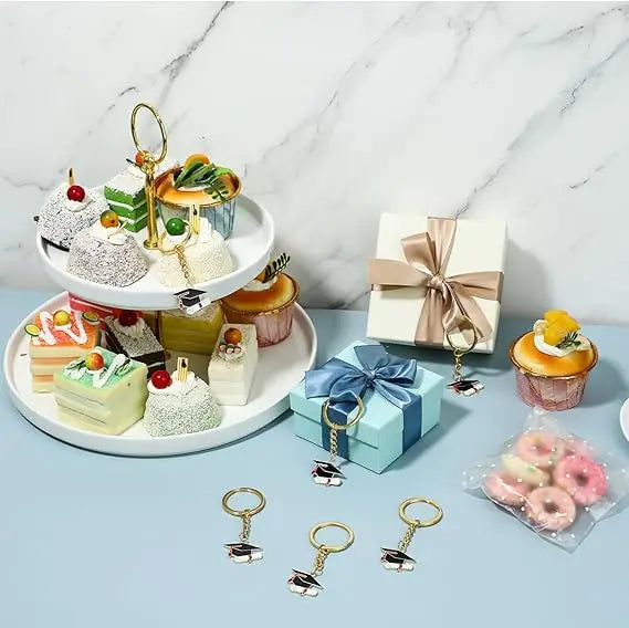 Graduation Cap Keychains - Happy Graduation Gifts (20 Pack)