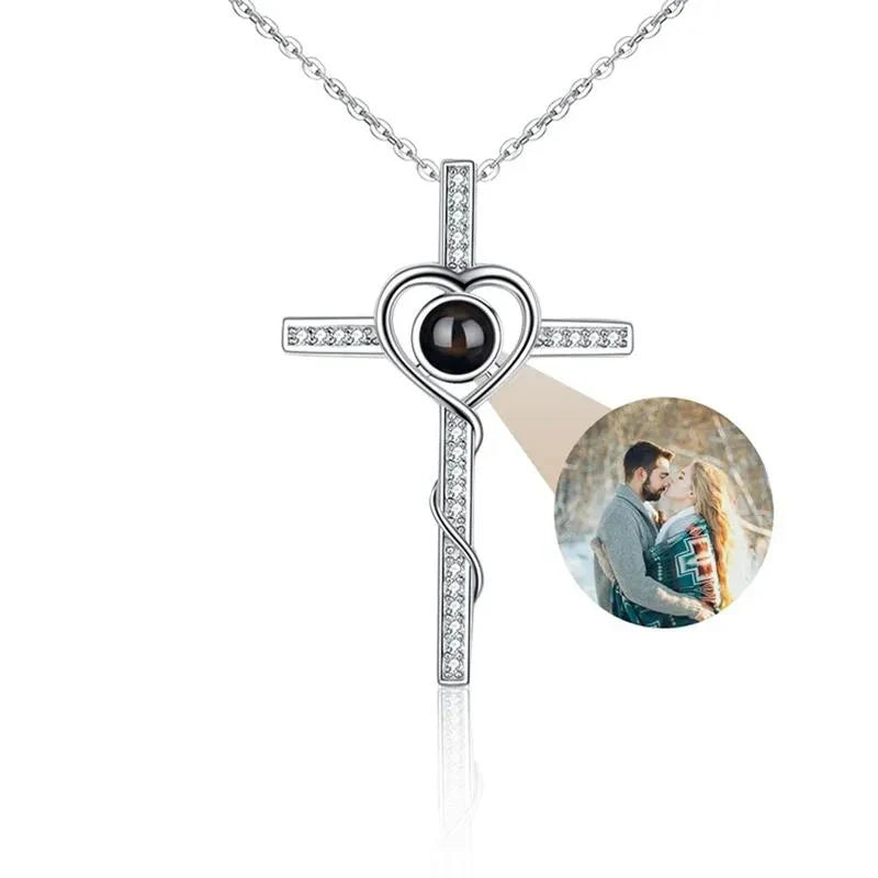 Custom Photo Necklace Gift - Personalized Projection Pendant