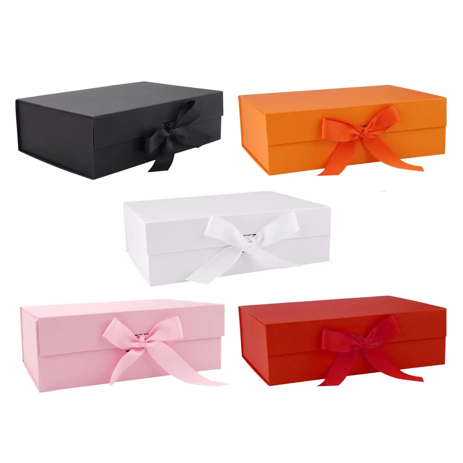 Gift Box with Ribbon - Large Reusable Box for Weddings & Special Occasions