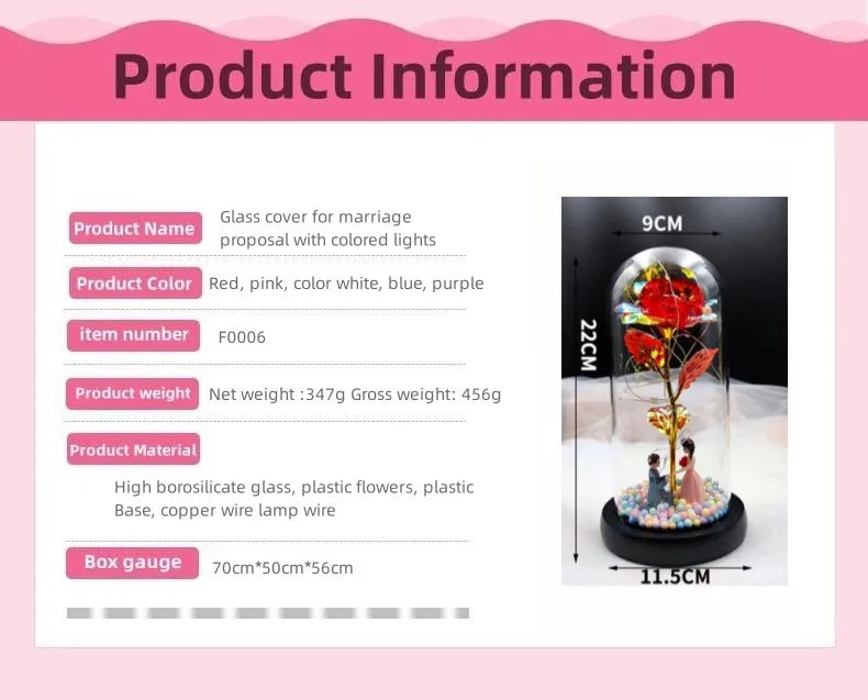 LED Eternal Rose Flower - Mother's Day & Birthday Gift