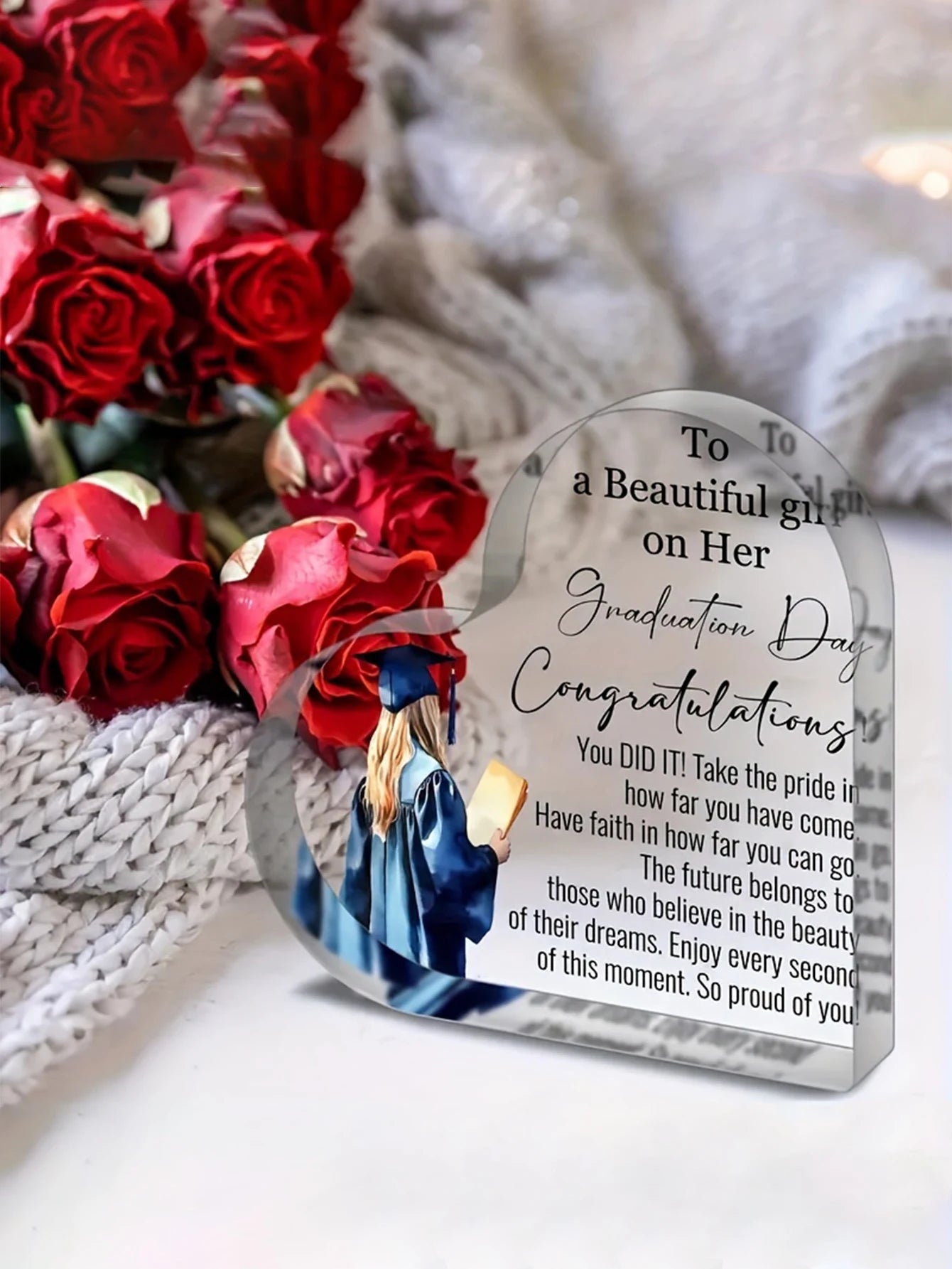 Inspirational Graduation Acrylic Keepsake - Motivational Gift for Graduates