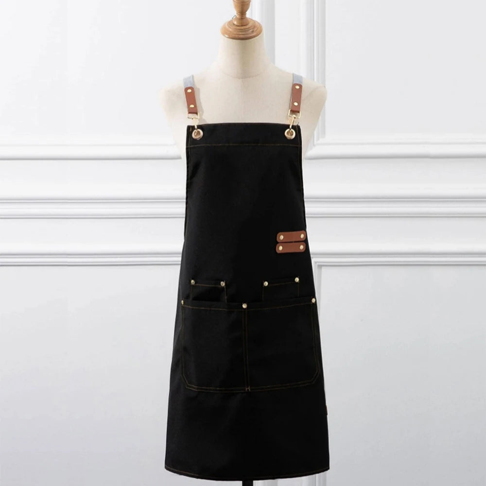 Canvas Kitchen Apron with Pockets for men and women – Waterproof & Oil-Proof