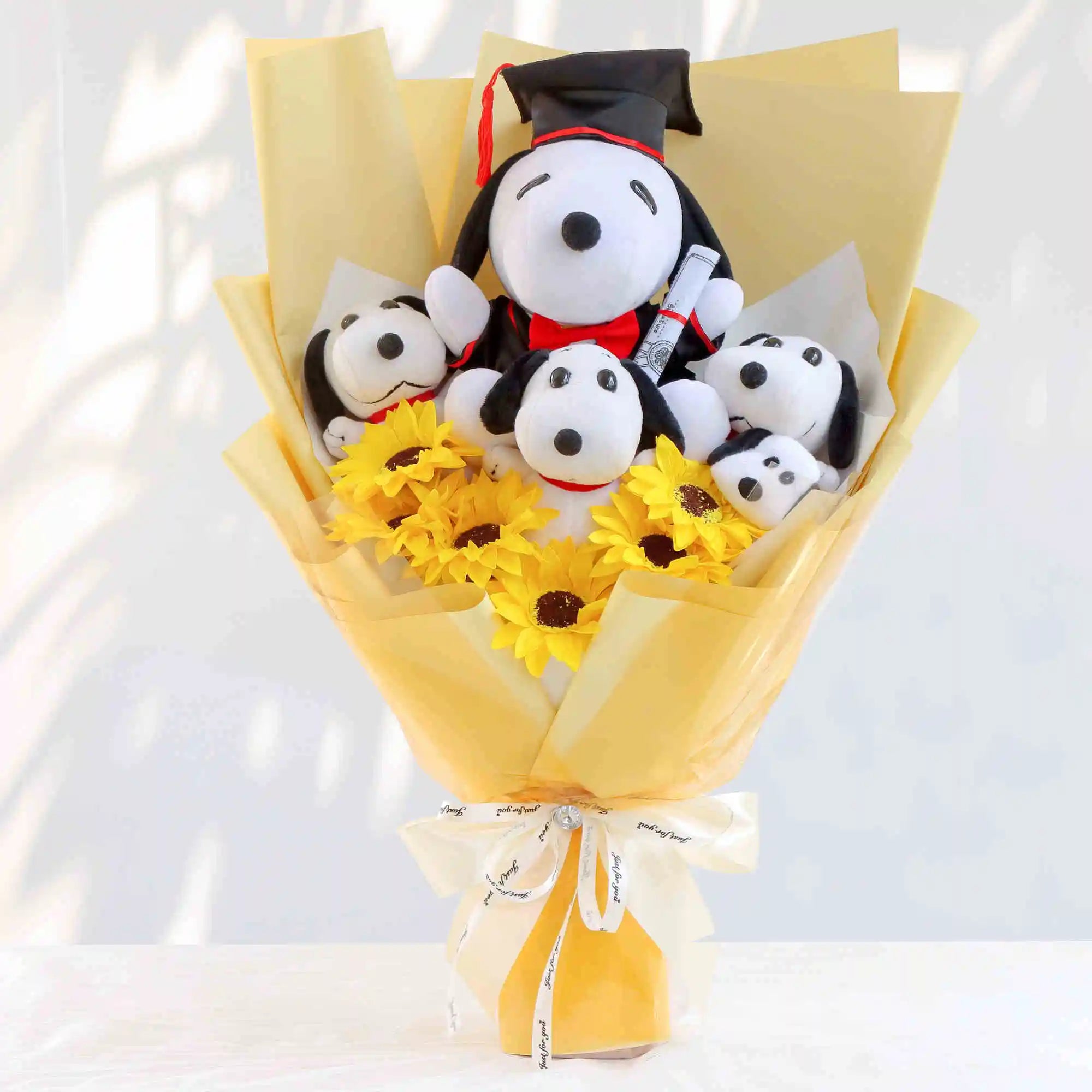 Plush Puppies Bouquet Gift - Graduation, Birthday & Mother's Day