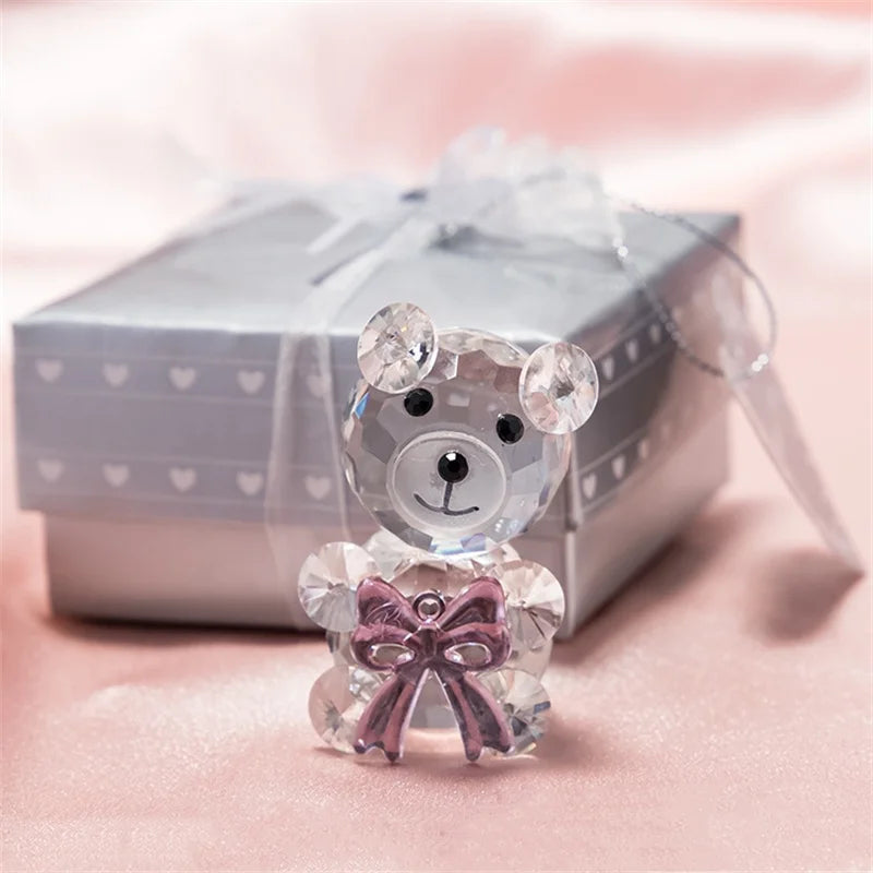 Crystal Bear Figurine Gift - Wedding Favors & Valentine's Day